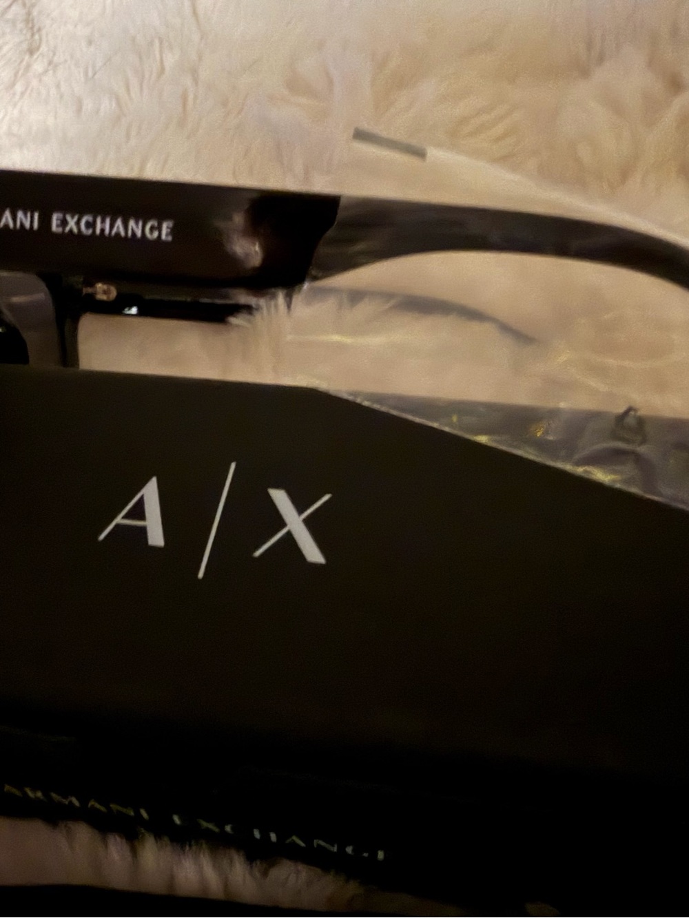 Armani Exchange Glossy Black Sunglasses with Gray Lenses - Picture 4 of 7